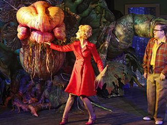 Little Shop of Horrors Audrey II, Esther Hannaford, Brent Hill photo by Jeff Busby
