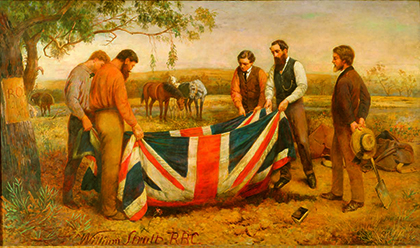 SLV William Strutt, The burial of Burke 1911