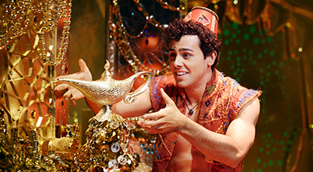 Ainsley Melham as Aladdin with the Lamp - photo By Deen van Meer