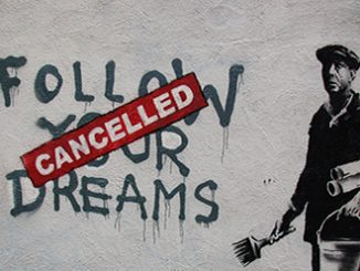 Banksy, Follow Your Dreams (Cancelled) - photo by Chris Devers