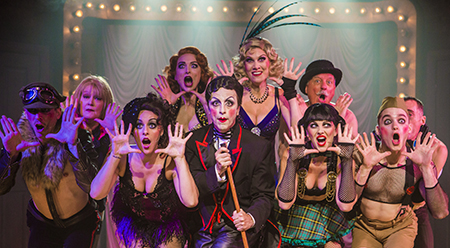 Hayes Theatre Co cast of Cabaret with Paul Capsis as The Emcee