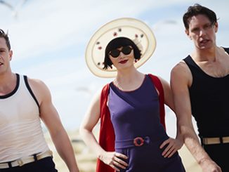 Hugo Johnstone-Burt, Essie Davis and Nathan Page in Miss Fisher’s Murder Mysteries (2012) Every Cloud Productions