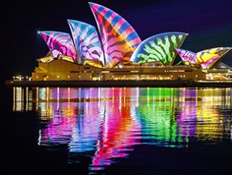 Lighting of the Sails at Vivid Sydney by Audio Creatures - photo by James Horan