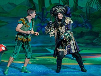 Tim Madden as Peter Pan and Todd McKenney as Captain Hook - photo by Robert Catto