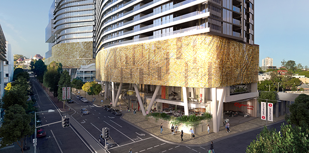 Artist Impression of Ned Kahn's Sun Veil on the Southpoint development in South Bank