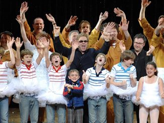 Billy Elliot The Musical, Elton John & Lee Hall with original Australian cast 2007 - photo by James D Morgan