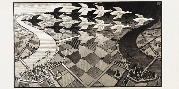 M.C. Escher, Day and Night - © The M.C. Escher Company, The Netherlands. All rights reserved.