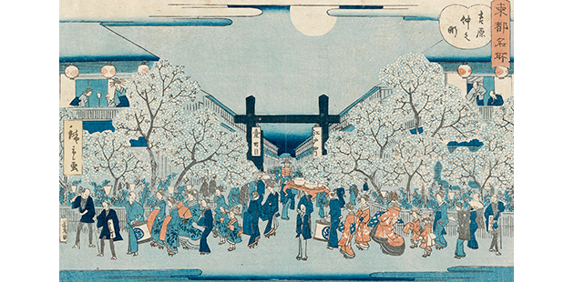 NGV Utagawa Hiroshige II, Nakanocho in the Yoshiwara