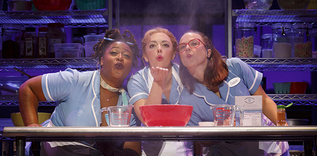AAR Charity Angel Dawson, Desi Oakley and Lenne Klingaman in the National Tour of WAITRESS - photo by Joan Marcus