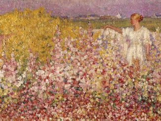 AGNSW John Russell, Mrs Russell among the flowers in the garden of Goulphar, Belle-Île, 1907
