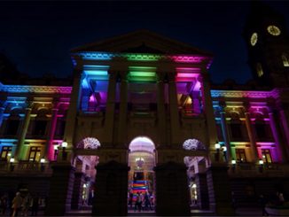 Melbourne Town Hall Rainbow Lights