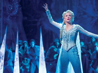 Caissie Levy as Elsa in the Broadway production of Frozen - photo by Deen van Meer
