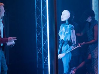 Ex Machina performed in 2018 using AI and puppetry - photo by Patrick Boland