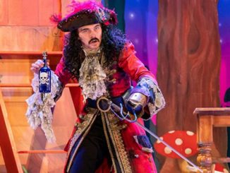 Connor Crawford as Captain Hook in Peter Pan Goes Wrong - photo by David Watson