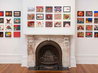 Linden Postcard Show 2019-20 (installation view) - photo by Theresa Harrison Photography