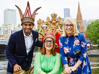Moomba Monarchs 2020 Nazeem Hussain, Julia Morris and Lord Mayor Sally Capp