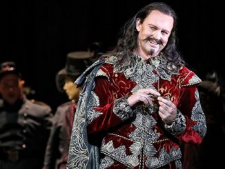 Teddy Tahu Rhodes as Méphistophélès in Opera Australia's production of Faust at the Sydney Opera House - photo by Prudence Upton