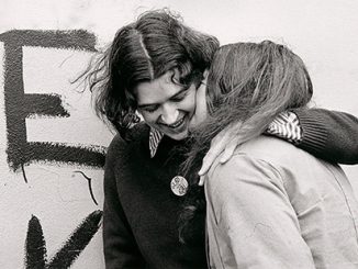 NGV-Ponch-Hawkes-No-title-(Two-women-embracing-Glad-to-be-gay)-1973