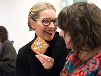 Catherine-Bell-and-Eden-Menta-at-FEM-aFFINITY-exhibition-opening-(Arts-Project-Australia-2019)-photo-by-Kate-Longley