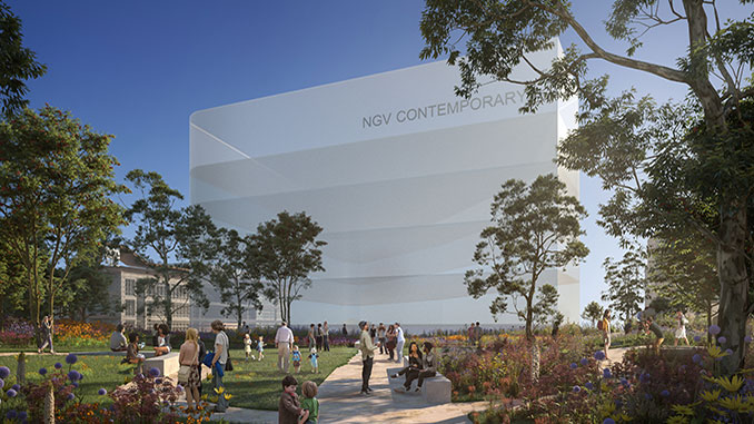 Artist-impression-of-NGV-Contemporary-(gallery-building-to-be-designed)-viewed-from-the-new-public-garden-courtesy-of-HASSELL-+-SO-IL
