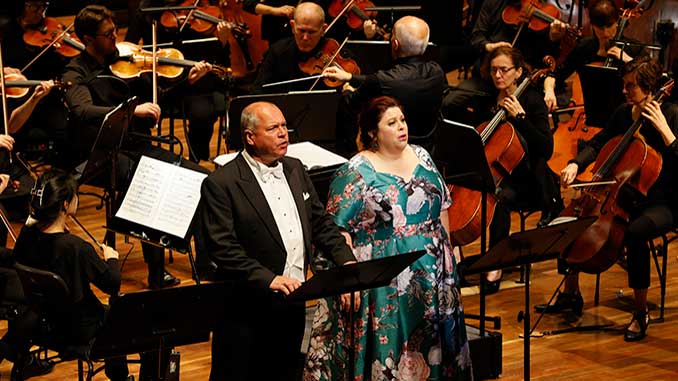 Stefan-Vinke-as-Tannhauser-Amber-Wagner-as-Elisabeth-in-Opera-Australia's-2023-production-of-Tannhäuser-in-concert-at-the-Hamer-Hall-photo-by-Jeff-Busby