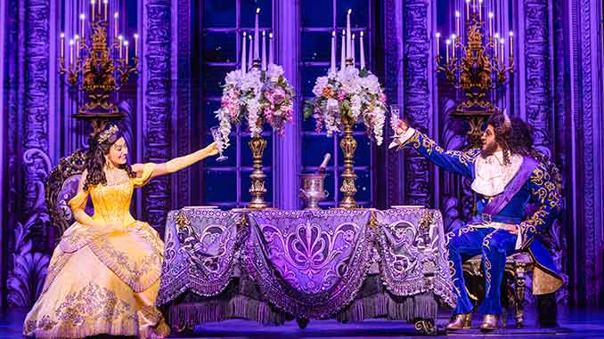 Shubshri Kandiah and Brendan Xavier in Disney's Beauty and The Beast the Musical photo by Daniel Boud