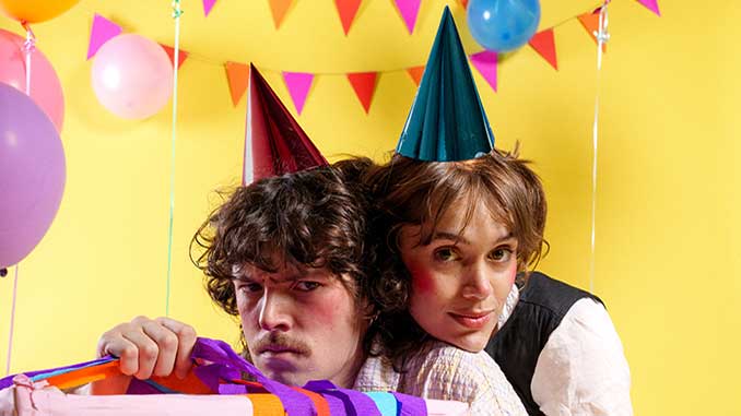 MICF24 Elliot Wood and Meg Taranto feature in Pass the Parcel photo by Alec Farrow