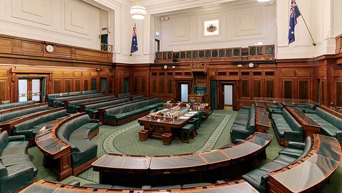 MoAD The House of Representatives Chamber at Old Parliament House February 2024