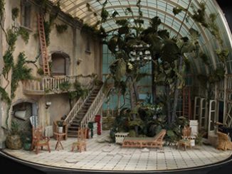 ACM Stage Presence Set model designed by Tony Tripp for Misalliance, Melbourne Theatre Company, 1998