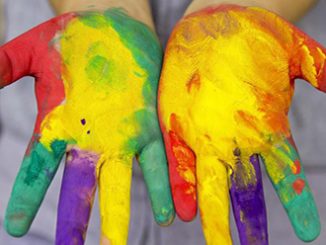 Painted hands
