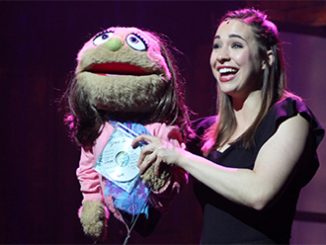 Avenue Q Sophie Wright with Kate Monster