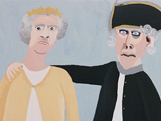 Vincent Namatjira Queen Elizabeth and Captain Cook, 2015