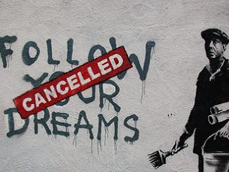 Banksy, Follow Your Dreams (Cancelled) - photo by Chris Devers