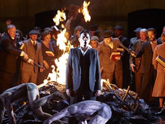 Saimir Pirgu as Shepherd, the Opera Australia Chorus and dancers in Opera Australia’s King Roger - photo by Keith Saunders