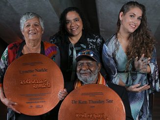 Lynette Narkle, Lisa Maza, Ancestress / Teila Watson, and Dr Ken Thaiday Snr - photo by Maja Baska