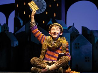 Ryan Foust as Charlie in Charlie and the Chocolate Factory (Original Broadway Cast 2017) - photo by Joan Marcus