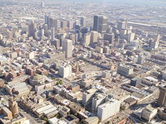 Wolfgang Sievers, aerial view of Melbourne, 1979 (detail) - courtesy of the City of Melbourne