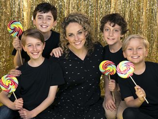 Charlie and the Chocolate Factory Tommy Blair, Ryan Yeates, Lucy Maunder, Oliver Alkhair, Xion Jarvis - photo by Peter Brew-Bevan
