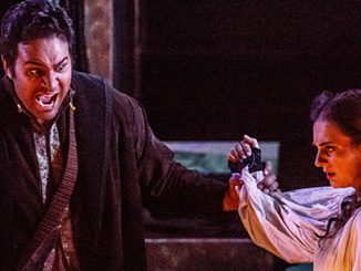 Melbourne Opera Stephen Smith as Otello with Elena Xanthoudakis as Desdemona in Otello