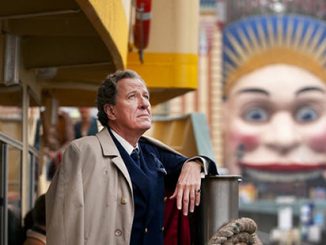 Geoffrey Rush as Basil Hunter on a ferry near Luna Park Sydney in Fred Schepisi’s The Eye of the Storm (2011) - photo by Matt Nettheim