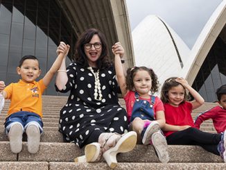 SoH Bridgette Van Leuven with children - photo by Jay Patel