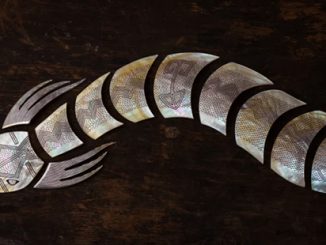 Garry Sibosado, Aalingoon (Rainbow Serpent) 2018 (detail)