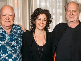 Michael Chugg, Susan Heymann and Michael Gudinski - photo by Justin Ma