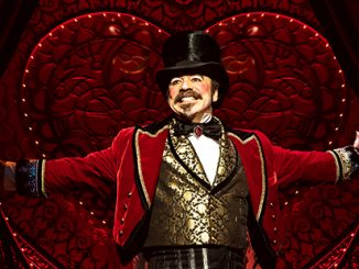 Danny Burstein as Harold Zidler in Moulin Rouge! The Musical Broadway production - photo by Matthew Murphy