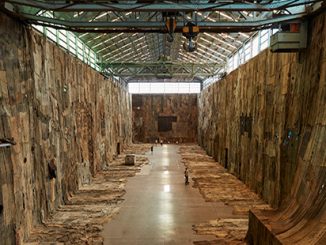 Ibrahim Mahama’s No Friend but the Mountains (2020). Installation view at Cockatoo Island - photo by Zan Wimberley