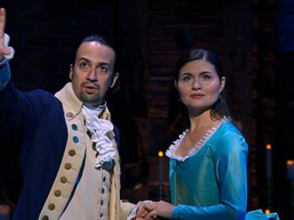 Lin-Manuel Miranda and Phillipa Soo in Hamilton - courtesy of Disney +