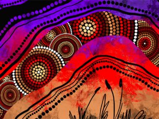 Wheeler-Centre-Dusk-Country-artwork-by-Elizabeth-Close-Pitjantjatjara-Yankunytjatjara