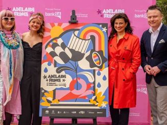 Heather-Croall-Alana-Naylor-Minister-for-Arts-Andrea-Michaels-MP-and-Ben-Owen-at-the-2023-Adelaide-Fringe-Poster-reveal-photo-by-One-Cast-Media