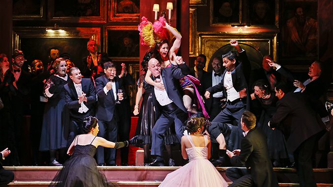 Members of the Opera Australia Chorus in Opera Australia's 2019 production of Rigoletto photo by Jeff Busby