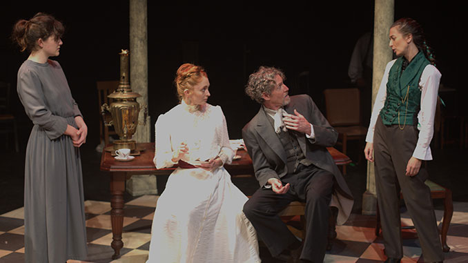 Uncle-Vanya-Alex-Marshall,-Pia-O’Meadhra,-Dion-Mills-and-Catherine-Morvell-photo-by-Mikhaela-Ebony